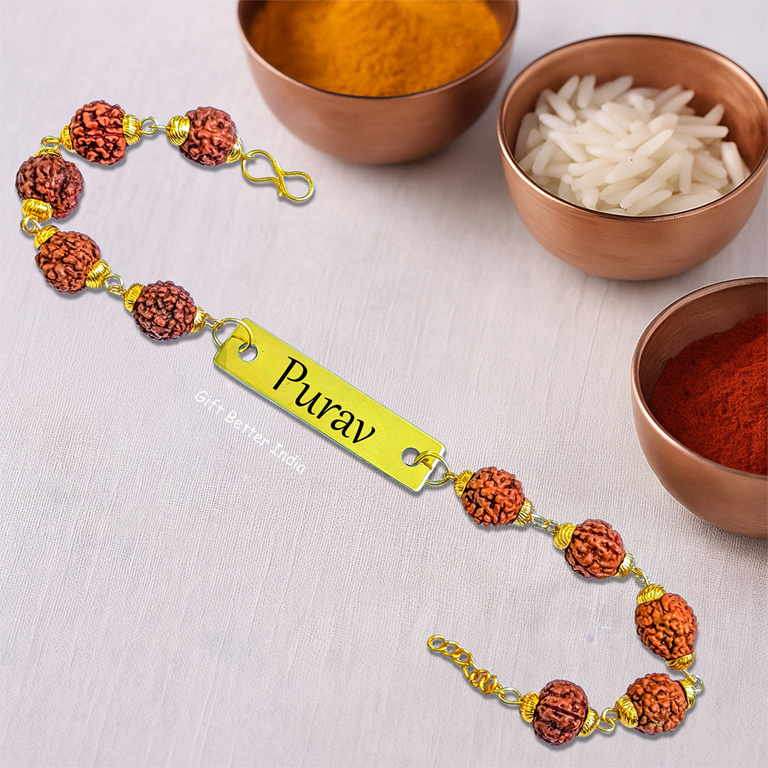 Customised Bracelet Name Rakhi | Rakhi for Brother | Rakhi Gift - Gift Better