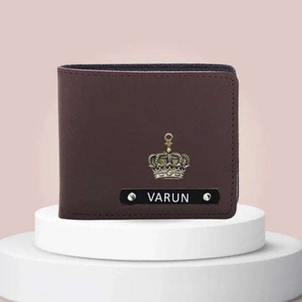 Men's Wallet Imported Leather (Metal Name Plate Edition)