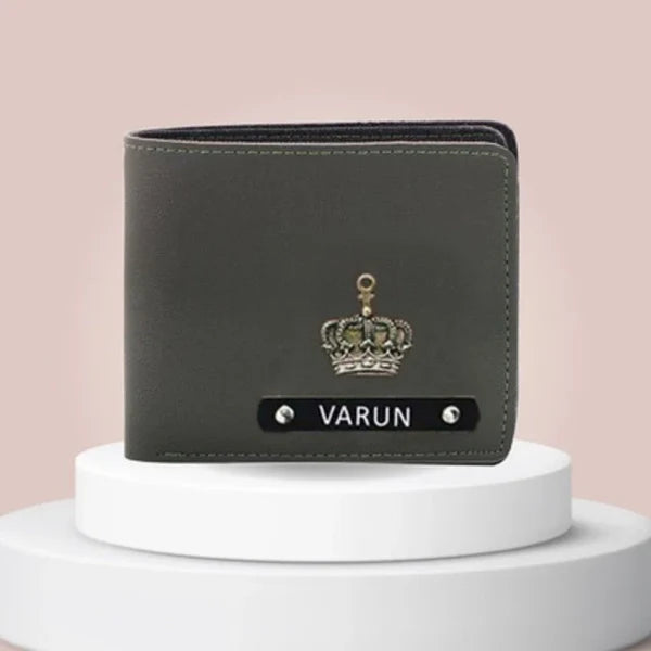 Men's Wallet Imported Leather (Metal Name Plate Edition)