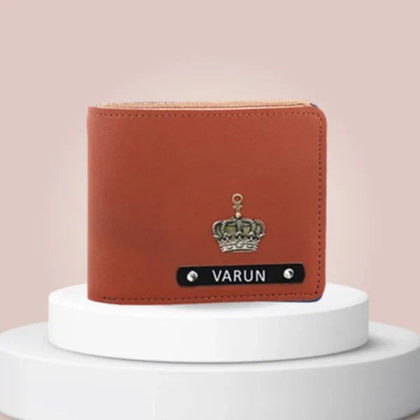 Men's Wallet Imported Leather (Metal Name Plate Edition)