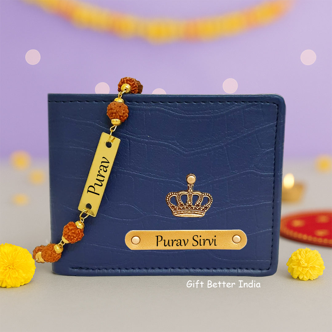 Crocs Series Customsied Men’s Wallet & Customised Name Rakhi Combo – Perfect Rakshabandhan Gift for Brother 🎁 - Gift Better