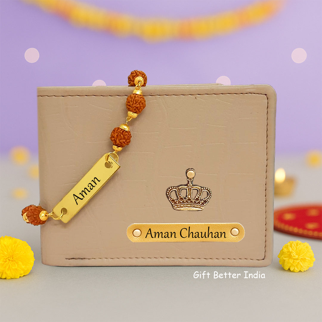 Crocs Series Customsied Men’s Wallet & Customised Name Rakhi Combo – Perfect Rakshabandhan Gift for Brother 🎁 - Gift Better