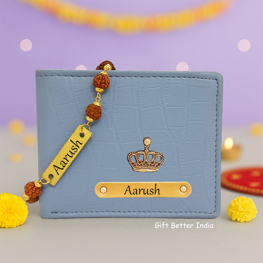 Crocs Series Customsied Men’s Wallet & Customised Name Rakhi Combo – Perfect Rakshabandhan Gift for Brother 🎁 - Gift Better
