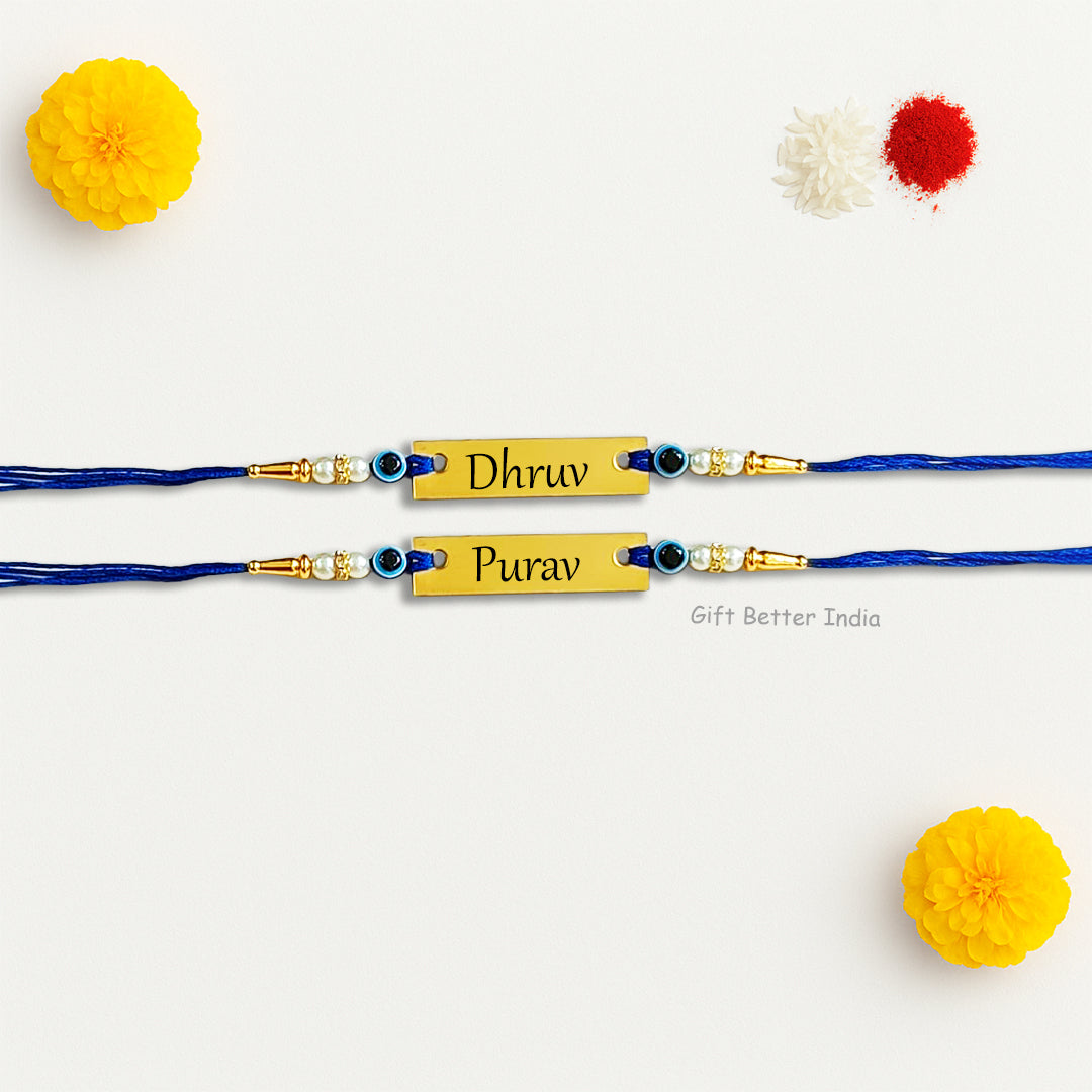 Customised Evil Eye Name Rakhi | Rakhi for Brother | Rakhi Gift - Gift Better