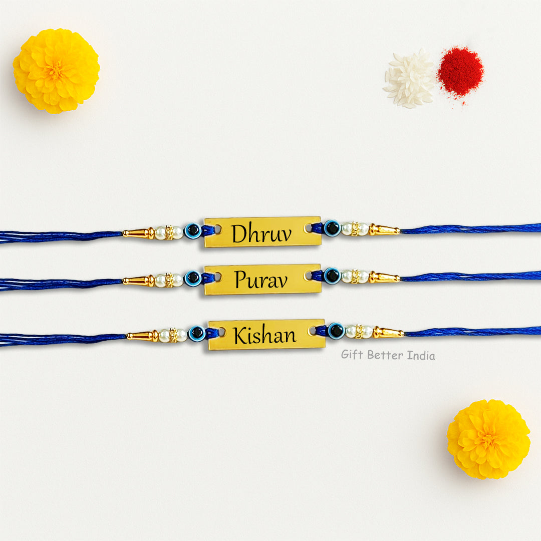 Customised Evil Eye Name Rakhi | Rakhi for Brother | Rakhi Gift - Gift Better