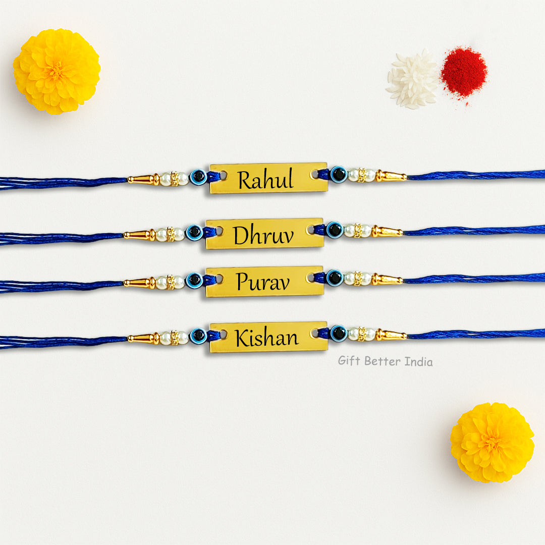 Customised Evil Eye Name Rakhi | Rakhi for Brother | Rakhi Gift - Gift Better