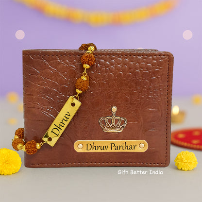 Crocs Series Customsied Men’s Wallet & Customised Name Rakhi Combo – Perfect Rakshabandhan Gift for Brother 🎁 - Gift Better