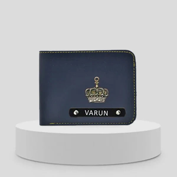 Men's Wallet Faux Vegan Leather (Metal Name Plate)