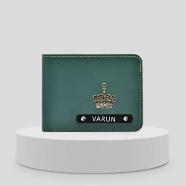 Men's Wallet Faux Vegan Leather (Metal Name Plate)