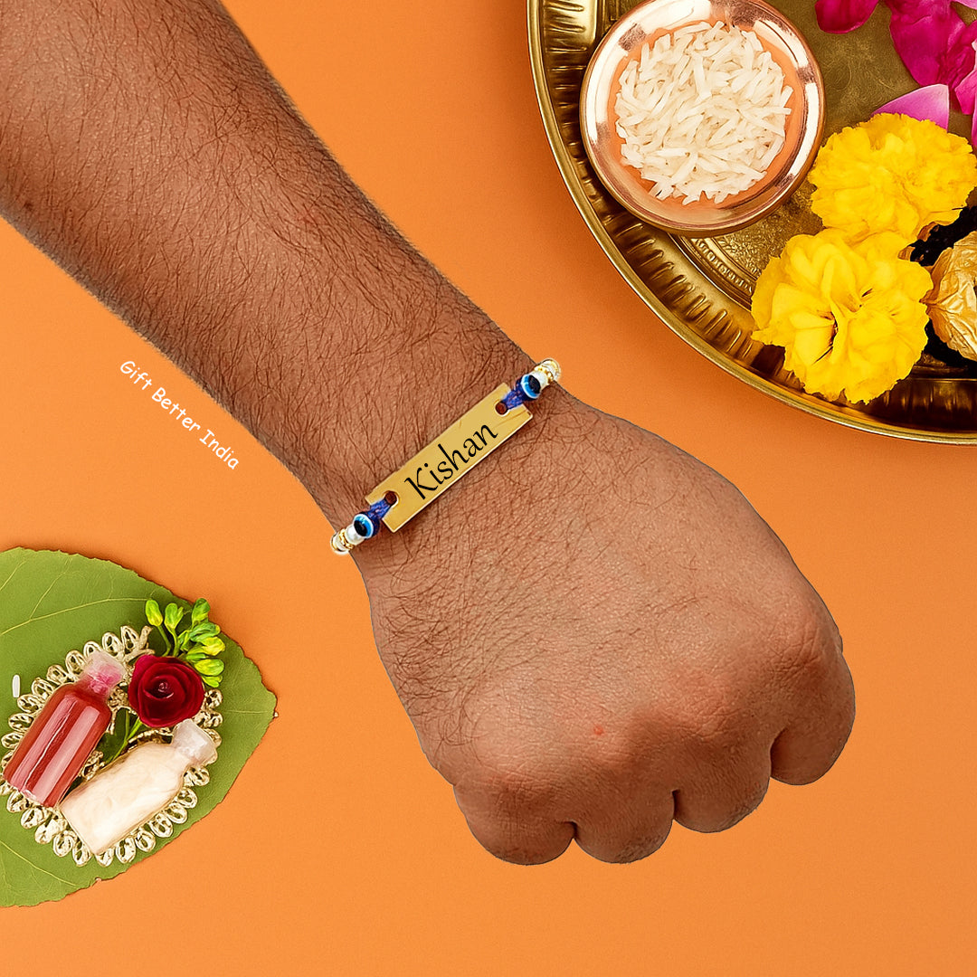 Customised Evil Eye Name Rakhi | Rakhi for Brother | Rakhi Gift - Gift Better