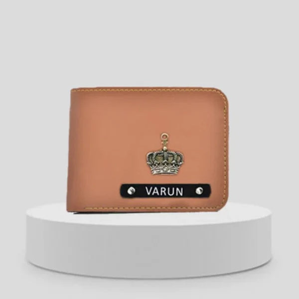 Men's Wallet Faux Vegan Leather (Metal Name Plate)
