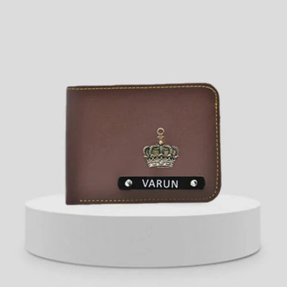 Men's Wallet Faux Vegan Leather (Metal Name Plate)