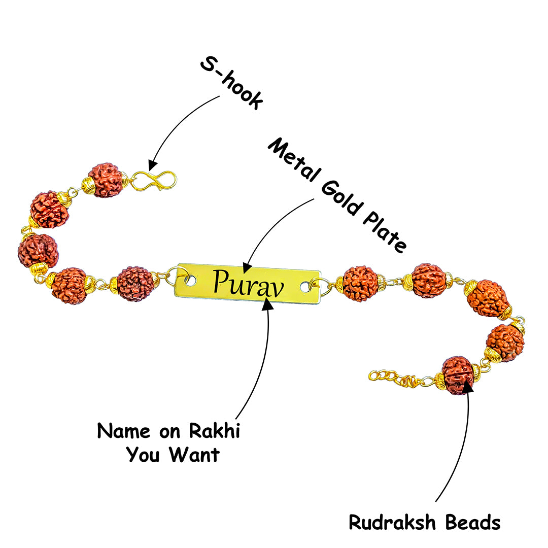 Customised Bracelet Name Rakhi | Rakhi for Brother | Rakhi Gift - Gift Better