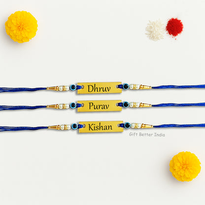 Customised Evil Eye Name Rakhi | Rakhi for Brother | Rakhi Gift - Gift Better